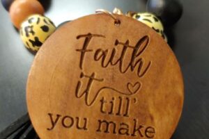 Faith It Till You Make It Keychain Bracelet