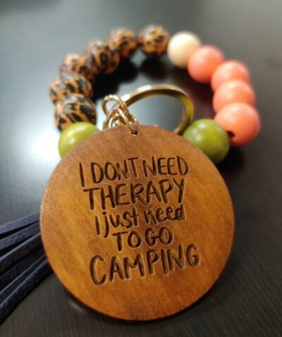 I Don't Need therapy, I Just Need Camping Keychain Bracelet