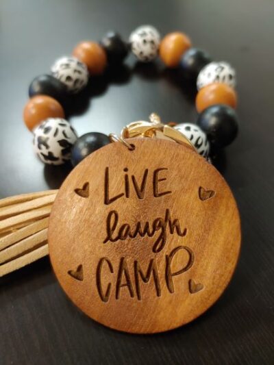 Live Laugh Camp Keychain Bracelet